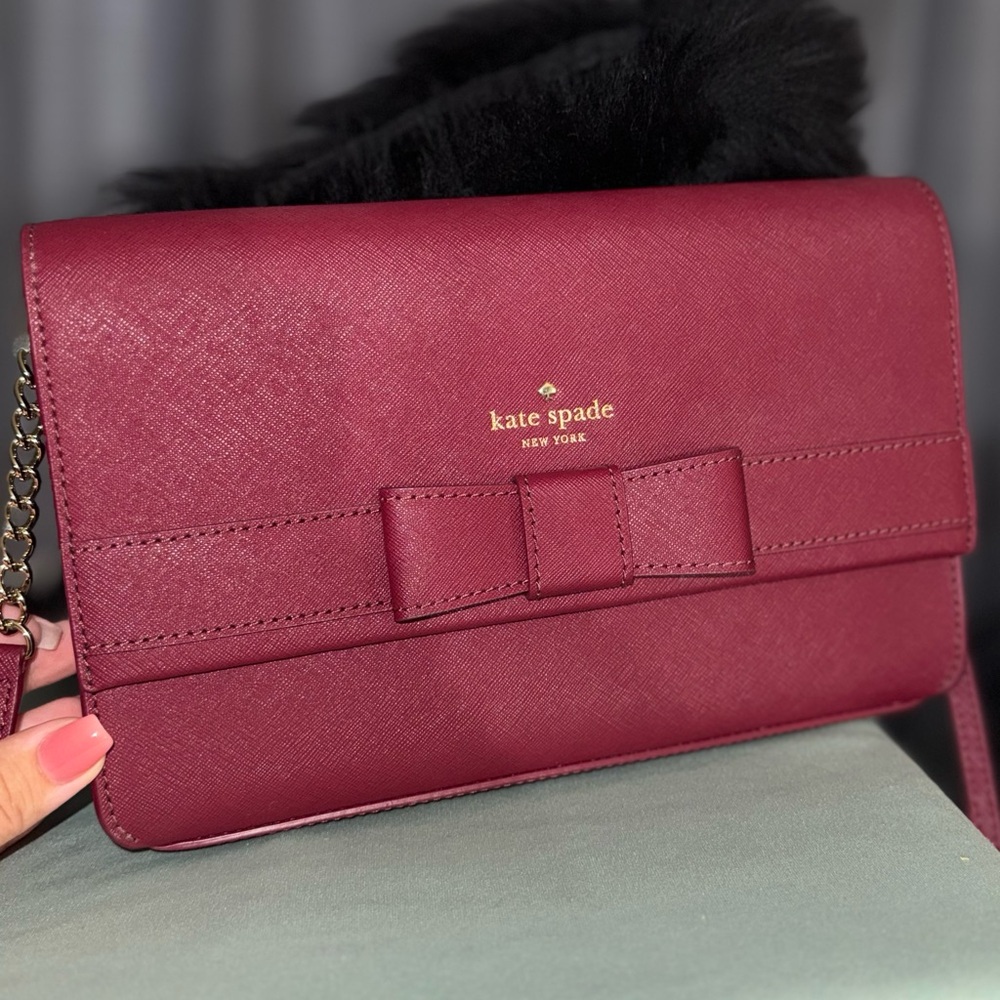 Kate Spade Burgundy Crossbody Bag